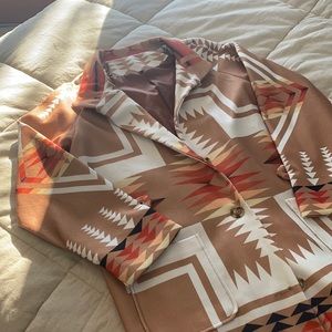 Aztec Long Western Blazer Coat